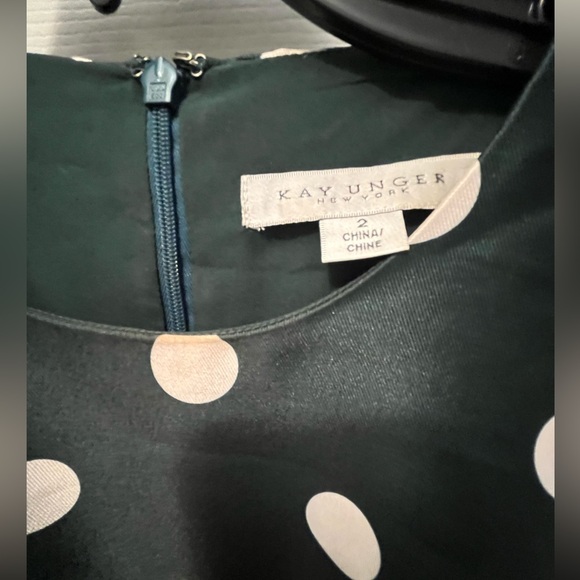 Kay Unger Andrea Walk Thru Jumpsuit/Dress Polka Dot with Pockets Size 2 - Picture 12 of 15